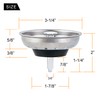 CORNERJOY 2 PCS Kitchen Sink Strainer and Stopper Combo Basket