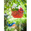 New Creative Adorable Hanging Portly Bird Red Cardinal Polystone Planter