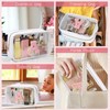 LOFOWN Initial Clear Makeup Bag Small Cosmetic Bag Travel Toiletry