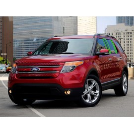 Rvinyl Pillar Post Pre Cut Window Trim Kits in Gloss Black Compatible with Ford Explorer 2002-2010 - Adhesive Backs