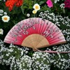 Starlet24 Foldable Bamboo Hand Fan Folding Fan with Tassel Fan