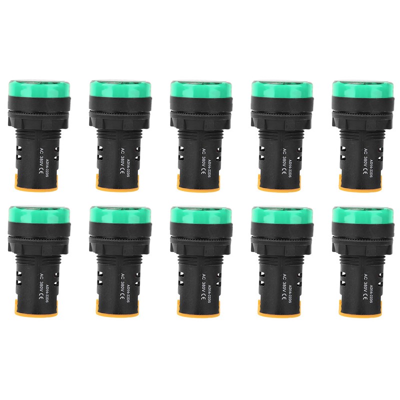 10Pcs BERM LED Power Indicator Light PC Flame Retardant Shell