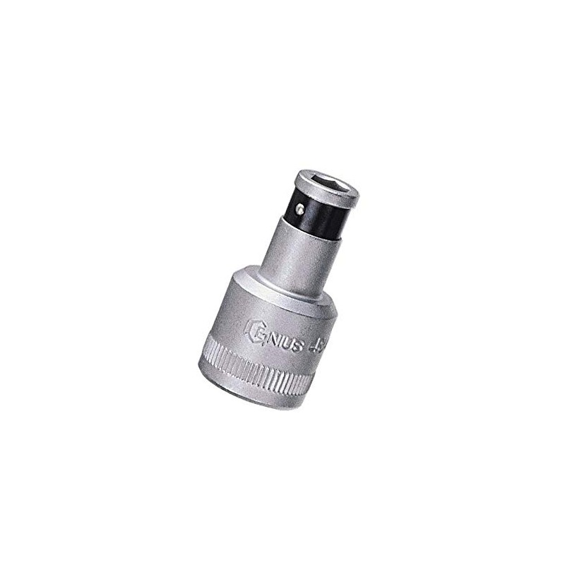 Genius Tools 424312 1/2" Dr. 12mm Hex Bit Holder, 43mmL