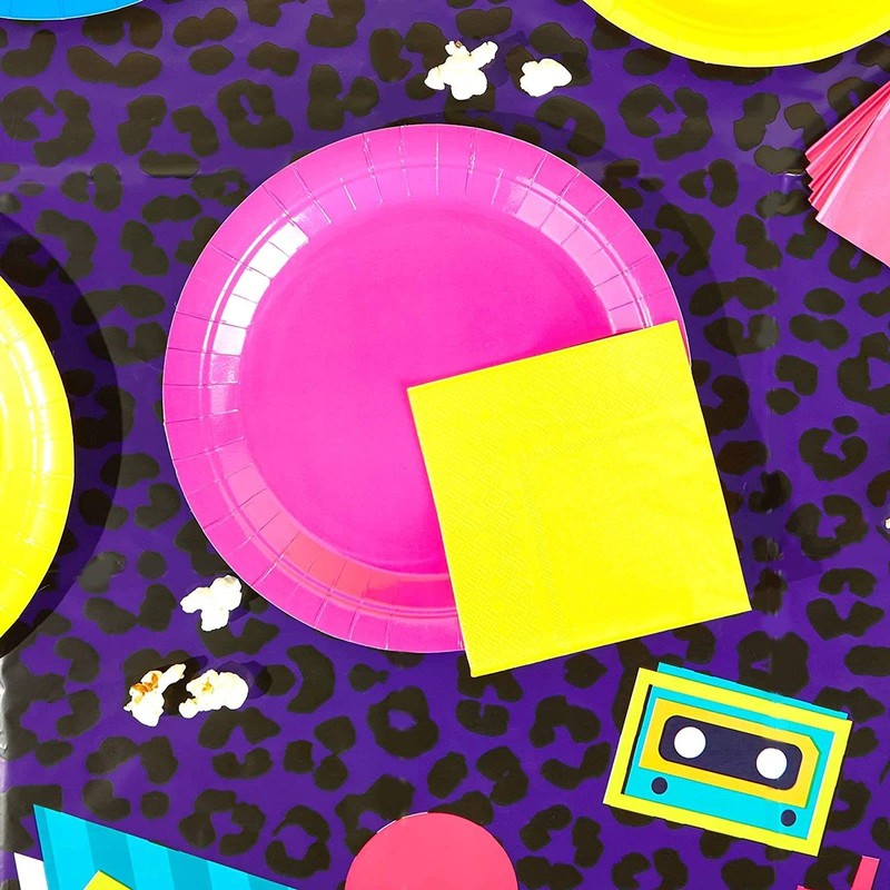 Sparkle and Bash Purple Plastic Tablecloth for 90’s Birthday Party