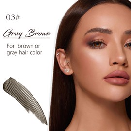 Peel Off Eyebrow Gel, Waterproof Tattoo Eyebrow Gel Easy Peel Off for Women, Last Up to 3 Days Natural Brow Color, Easy Application for All Skin Types -03 Gray Brown