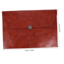 Angoily Leather Portfolio Folder Expandable Document Wallet Important Document Organiser for Business Travelers