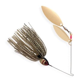 BOOYAH Blade Spinner-Bait Bass Fishing Lure, Gold Shiner, Tandem (1/2 oz)