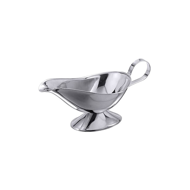 Stainless steel sauce boat with foot 0.45 l