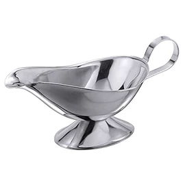 Stainless steel sauce boat with foot 0.45 l