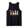 Let’s Pawty Cute Dogs Party Celebration Tank Top