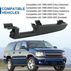 JDMSPEED Passenger Right Side Front Door Armrest Handle Compatible with 1999-2006 Chevy Suburban/Tahoe/Avalanche GMC Yukon/Escalade Replace# 12472876(Black)