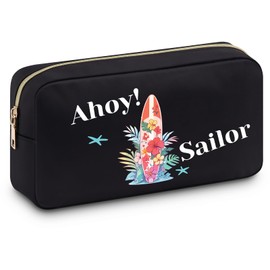 Funny Beach Gifts for Women Makeup Bag Beach Lover Gifts Beach Gifts for Sailor Gifts for Women Cosmetic Bag Beach Themed Gifts Summer Vacation Gifts for Daughter Sister Graduation Gifts