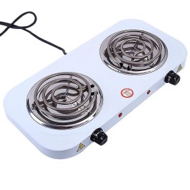 Electric Camping Double Burner Hot Plate Portable Heating Cooking Stove Dorm U