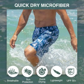 Kanu Surf Men's Standard Trunks Quick-Dry Swim Shorts, 5.5 – 9 Inch Inseam (Regular & Extended Sizes), Wade Navy