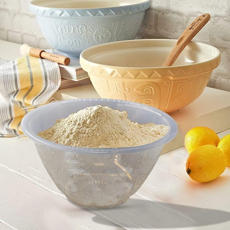 ANGIX 30cm Clear Plastic Kitchen Mixing Bowl, Serving Bowl |