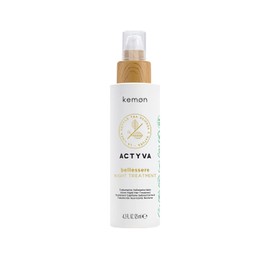 Kemon - Actyva Bellessere Night Treatment, Velvety Effect Night Hair Care with Argan and Linseed Oils, No Rinse - 125 ml