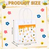 Geyoga 24 Pcs Bee Clear Gift Bag with Handle PVC