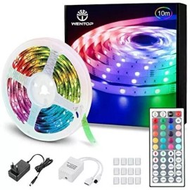 Wentop 32FT Color Changing Flexible 5050 RGB LED Strip Light Tape with Remote Control