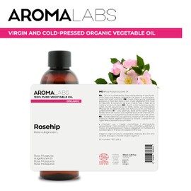 ORGANIC - ROSEHIP Oil - 100mL - 100% Pure, Natural, Cold Pressed and Cosmos Certified - AROMA LABS (French Brand)