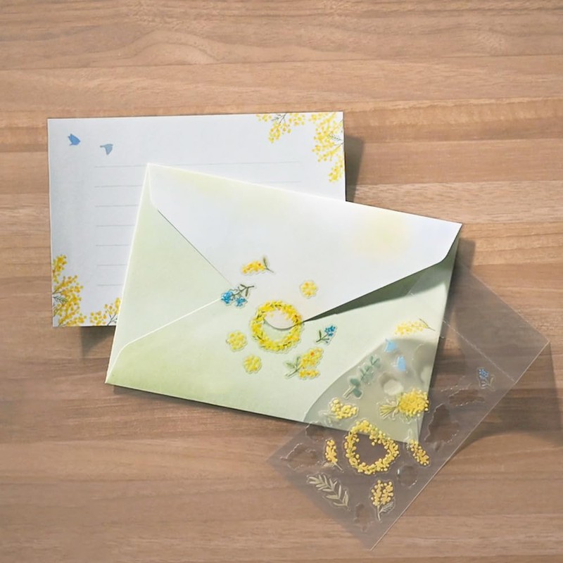 Enuby Mini Letter Envelopes, Deco Mimosa | Mini Letter Set,