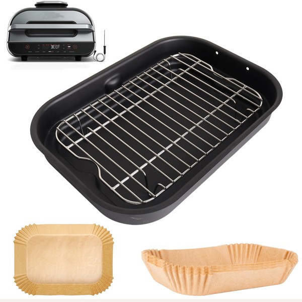 WEBROIL Non-Stick Griddle Pan, Stainless Steel Rack and Air Fryer