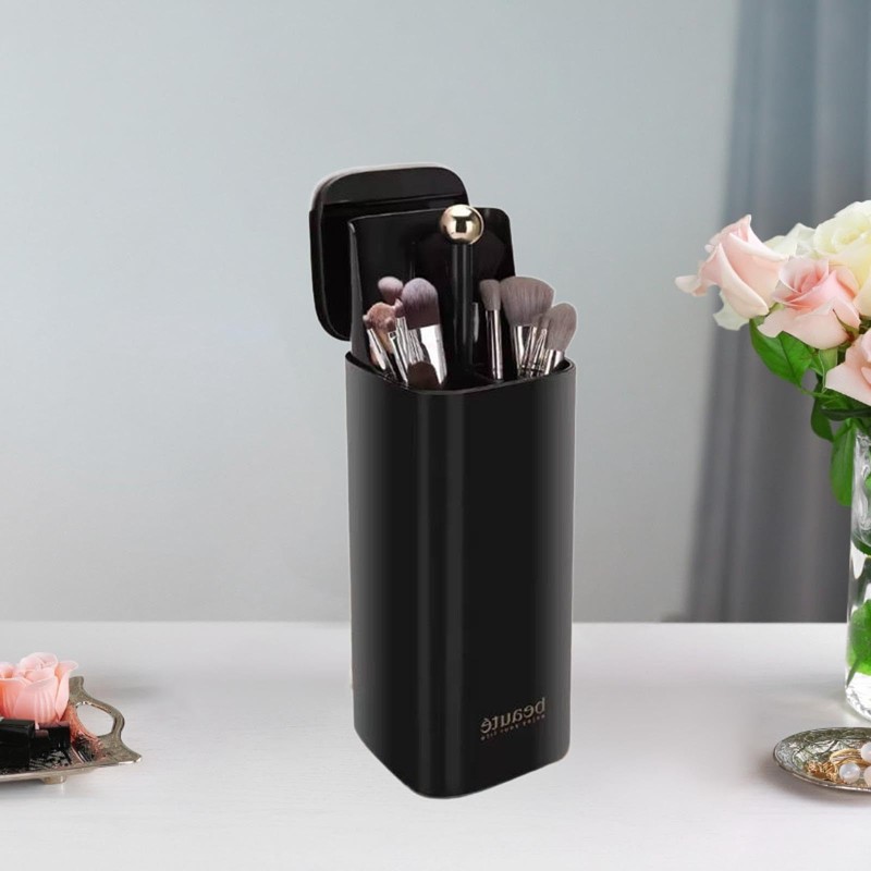 Perfeclan Stationery Brush Container Automatic Makeup Brush Holder Travel Multipurpose