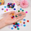 Elecrelive 96pcs Glass European Beads Large Hole Faceted Rondelle Beads