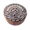 Designer Wood Stamps Round Sun Pattern Printing Blocks