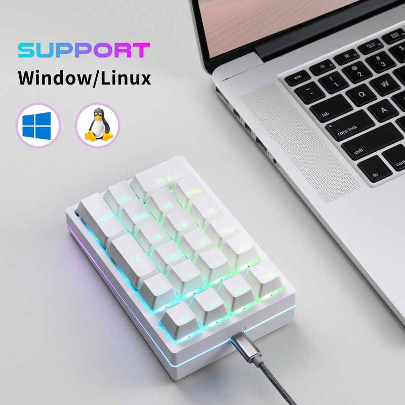 MOTOSPEED K24PRO Mechanical Numeric Keypad USB Wired 21Keys Mini Numpad