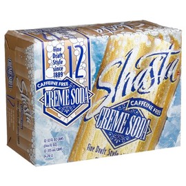 Shasta 12 Piece Pack Soda Soft Drinks, CREME SODA