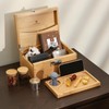 GLENCREAG Stash Box with Rolling Tray, Smell Proof Large Bamboo