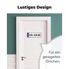 Toilet Sign, Toilet Sign "KAKA? Unisex, Number Plate