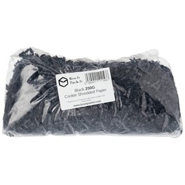Box.it.pack.it Shredded Crinkle ZigZag Kraft Paper, Black, 200g