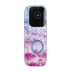 MightySkins Carbon Fiber Skin Compatible with Blink Video Doorbell - Candy Clouds | Protective, Durable Textured Carbon Fiber Finish | Easy to Apply and Change Styles | Made in The USA