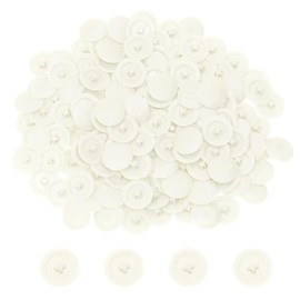 Mini Skater 200Pcs Screw Caps Plastic Self-Tapping Screw Hole Cap Covers for Diameter 7mm Flat Cross Screw Lids Furniture Fittings, (Warm White)