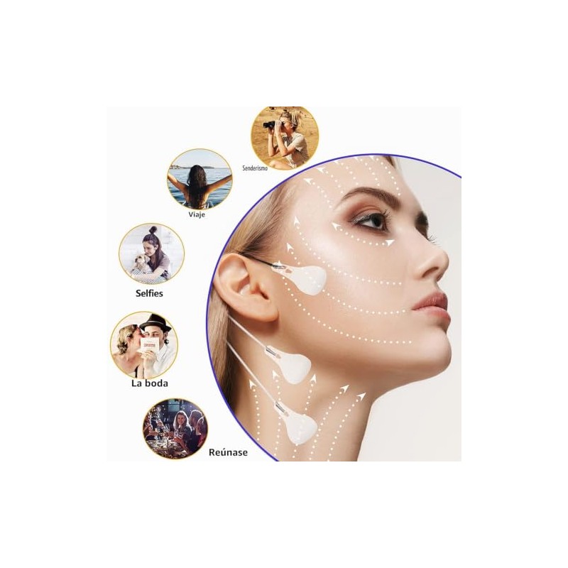 Bluemega Cinta Lifting Facial Estirar la Piel, 40 Pcs