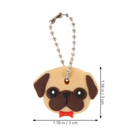 WOFASHPURET 6pcs Cartoon Key Covers - Soft Pvc Key Caps for Key Protection, Assorted Colors, Cute Animal Design for Kids and Adults, Multifunctional Key Identifier, Tag, Bookmark, and Pendant