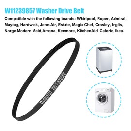 W10006384 W11239857 Washer Drive Motor Belt Compatible with Whirlpool Maytag Amana Top Load Clothes Washing Machine, Replaces W1080831 AP6333320, PS12578772,W10808317,4845287
