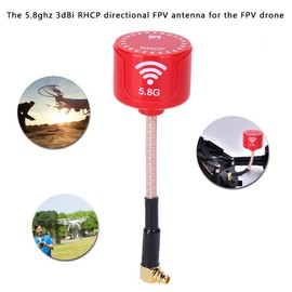 5.8Ghz 3dBi LHCP, Red High Gain Bendable Directional 3dBi LHCP Antenna, RC Drone Antenna for FPV Racing Drone RC Parts Accessory Red (UFL)