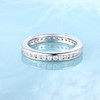 YL Eternity Ring 925 Sterling Silver 5A Cubic Zirconia Engagement
