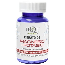HQL Citrato de Magnesio + Potasio 100 Cápsulas 500mg