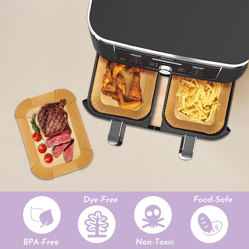 Enkis - Air Fryer Liners, 150pcs Rectangular (14 * 22CM)