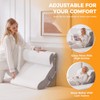 Ruqmuis 3PCS Wedge Pillow Set for After Surgery, Adjustable Back