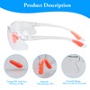 HXMJIED 6 Pcs Eye Protection Glasses, Transparent White Safety Goggles,Protective