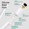 BriskSpring Bidet Hose Replacement, Ultra-Soft Silicone Shower Hose, 47 Inch