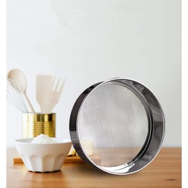HNJZX Stainless Steel Back Grater Flour Sifter Sugar Powder Sieve 60 Mesh Sieve Rust Proof Easy Mesh Sieve - Home Baking Tools 15CM