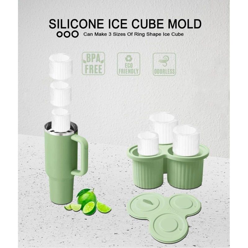 Unbranded Silicone Ice Cube Tray with Lid, Ice Mold for