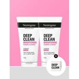 (Additional Tube Clip) Neutrogena Deep Clean Brightening Foaming Cleanser 150gx2 / (증튜브클립)뉴트로지나 딥클린 브라이트닝 포밍 클렌저 150gx2