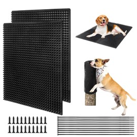 2 PCS Soft Itch Relief Pad for Dog、Horse、Cow、Goat, Gentle Scratching Post Mat Massage Bed, Suitable 14.17''*11.81'' Dog Back Scratcher and Massager for Wooden Stake, Wall, Sofa, Ground etc.