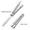 2 peines de mariposa de acero inoxidable plegables para entrenamiento